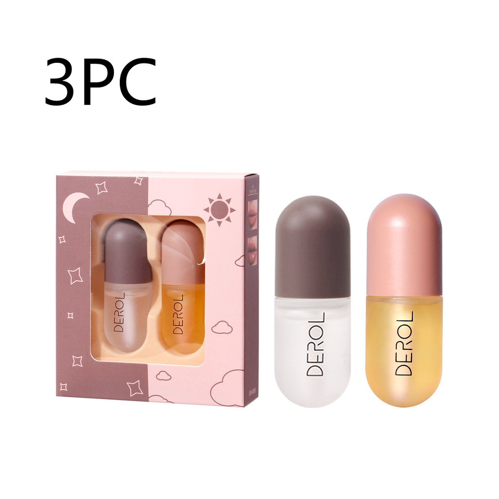 Day Night Instant Volume Lip Plumper Oil Clear Lasting Nourishing Repairing Reduce Lip Fine زيت تكبير الشفاه الفوري ليلاً ونهاراً، شفاف، يدوم طويلاً، مغذي، مرمم، يقلل من الخطوط الدقيقة، عناية تجميلية للشفاهLine Care Lip Beauty Cosmetic