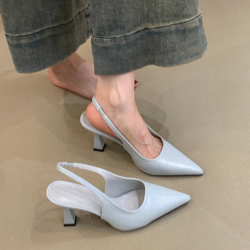 Pointed-toe Stiletto-heel Open-back Mules For Women أحذية نسائية مفتوحة من الخلف بكعب ستيليتو ومقدمة مدببة