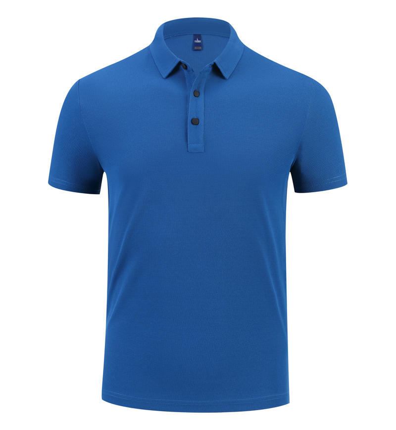 Polo Work Uniform Lapel-collar Short-sleeve Cultural Shirt قميص بولو للعمل، بياقة عريضة وأكمام قصيرة، بنمط ثقافي