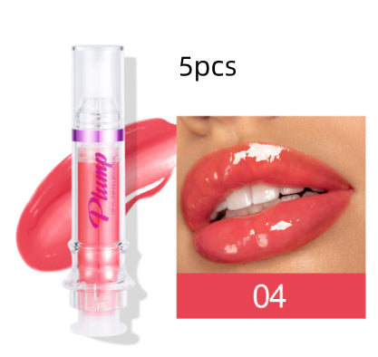 New Tube Lip Rich Lip Color Slightly Spicy Lip Honey Lip Glass Mirror Face Lip Mirror Liquid Lipstick أحمر شفاه سائل جديد غني بالألوان، بنكهة عسلية خفيفة، يشبه مرآة زجاجية للشفاه.