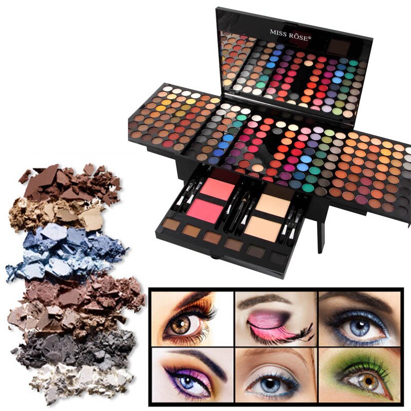 180 Colors Eyes Shadow Blush Set Personalized Piano-shaped Makeup Palette Box مجموعة ظلال عيون وأحمر خدود بـ 180 لونًا، علبة مكياج شخصية على شكل بيانو