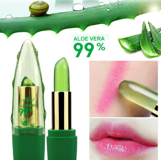 Aloe Vera Gel Color Changing Lipstick Gloss  Moisturizer Anti-drying Desalination Fine-grain Lip Blam Care Aloe Vera Gel Color Changing Lipstick Gloss Moisturizer Anti-drying Desalination