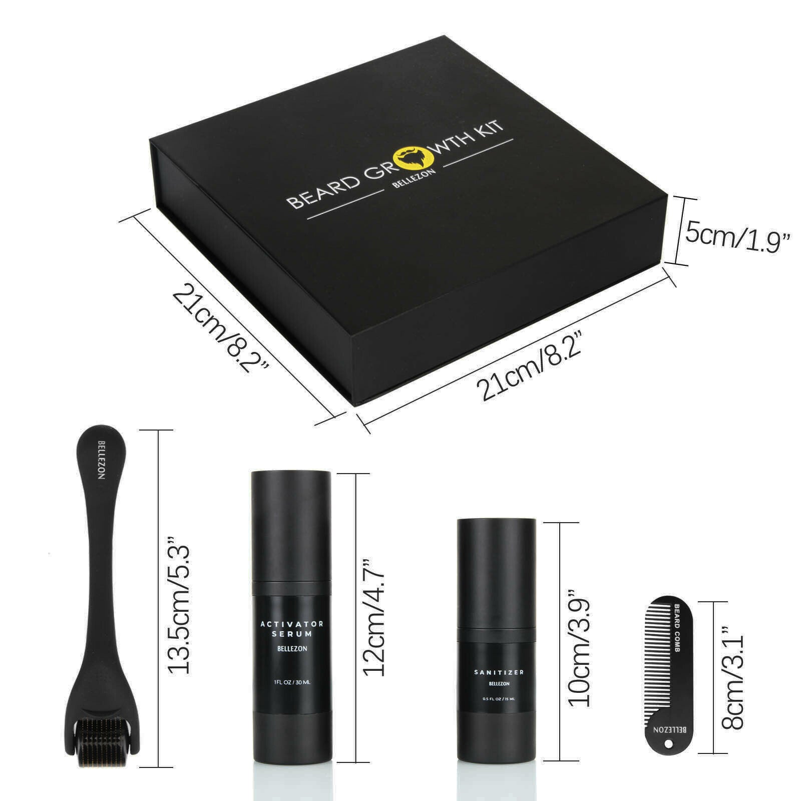 Beard Growth Liquid Beard Care Set مجموعة العناية باللحية السائلة لنمو اللحية