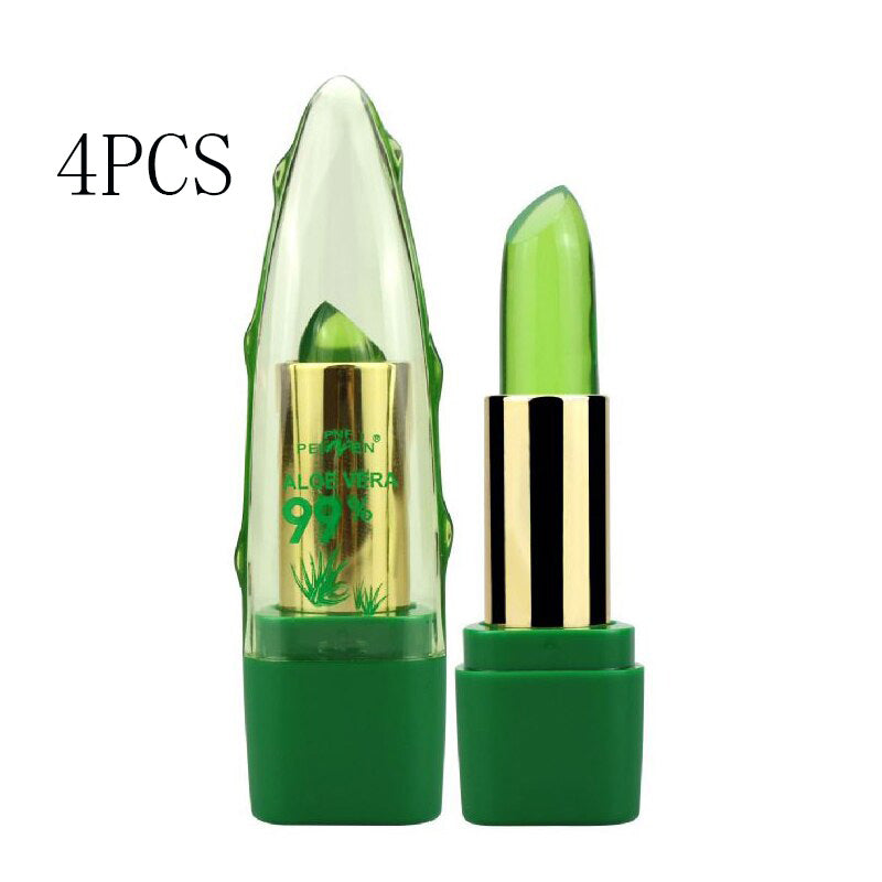 Aloe Vera Gel Color Changing Lipstick Gloss  Moisturizer Anti-drying Desalination Fine-grain Lip Blam Care Aloe Vera Gel Color Changing Lipstick Gloss Moisturizer Anti-drying Desalination