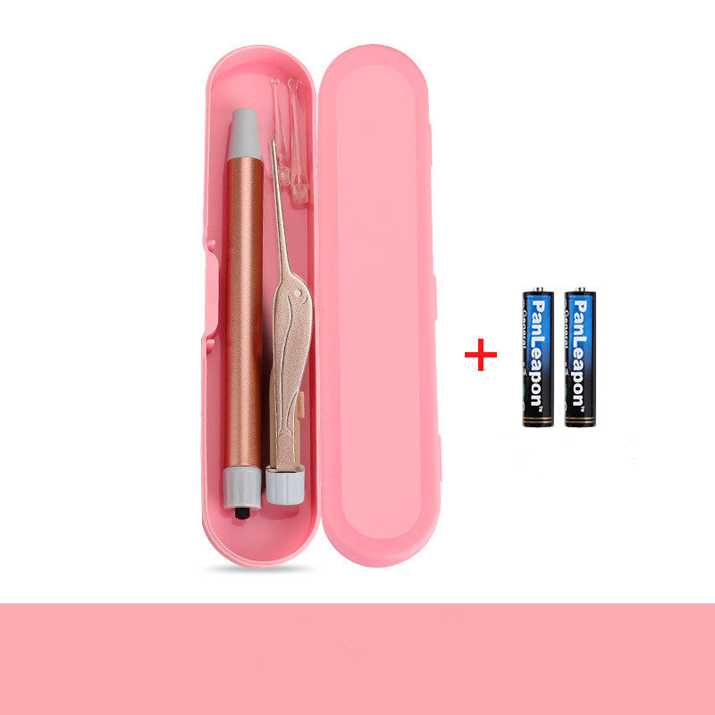 Ear Wax Removal Tool With Light Ear Pick Cleaner Kit For Kids And Adults, Earwax Spoon Digger & Tweezers For Ear Health Care Gift Set With Case أداة إزالة شمع الأذن مع ضوء، طقم تنظيف الأذن للأطفال والكبار