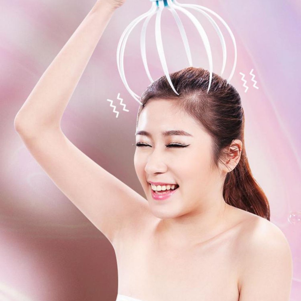 Head Massager Scalp Vibration Massage Eight Claw Electric Household Massager Head Masager Body Care مدلك رأس كهربائي منزلي بثمانية مخالب، يعمل بالاهتزاز، للعناية بالجسم