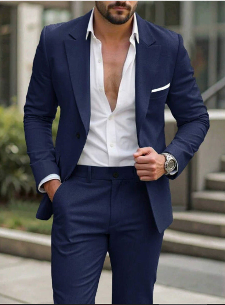 Always In Stock Mens Two-piece Business Professional Suit بدلة رجالية رسمية من قطعتين متوفرة دائماً