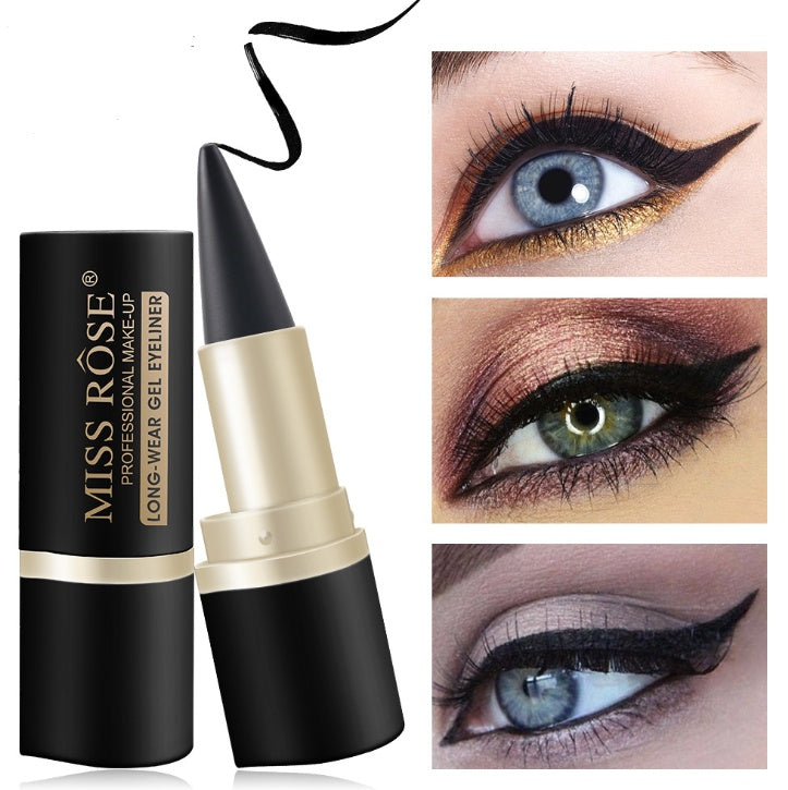 Waterproof Black Eyeliner Liquid Eye Liner Pen Pencil Gel Beauty Makeup Cosmetic Eyelashes Waterproof Eye Liner Makeup Tool قلم تحديد عيون أسود مقاوم للماء، قلم تحديد عيون سائل، قلم جل، مكياج تجميلي، رموش، أداة مكياج للعيون مقاومة للماء