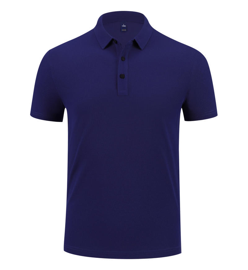 Polo Work Uniform Lapel-collar Short-sleeve Cultural Shirt قميص بولو للعمل، بياقة عريضة وأكمام قصيرة، بنمط ثقافي