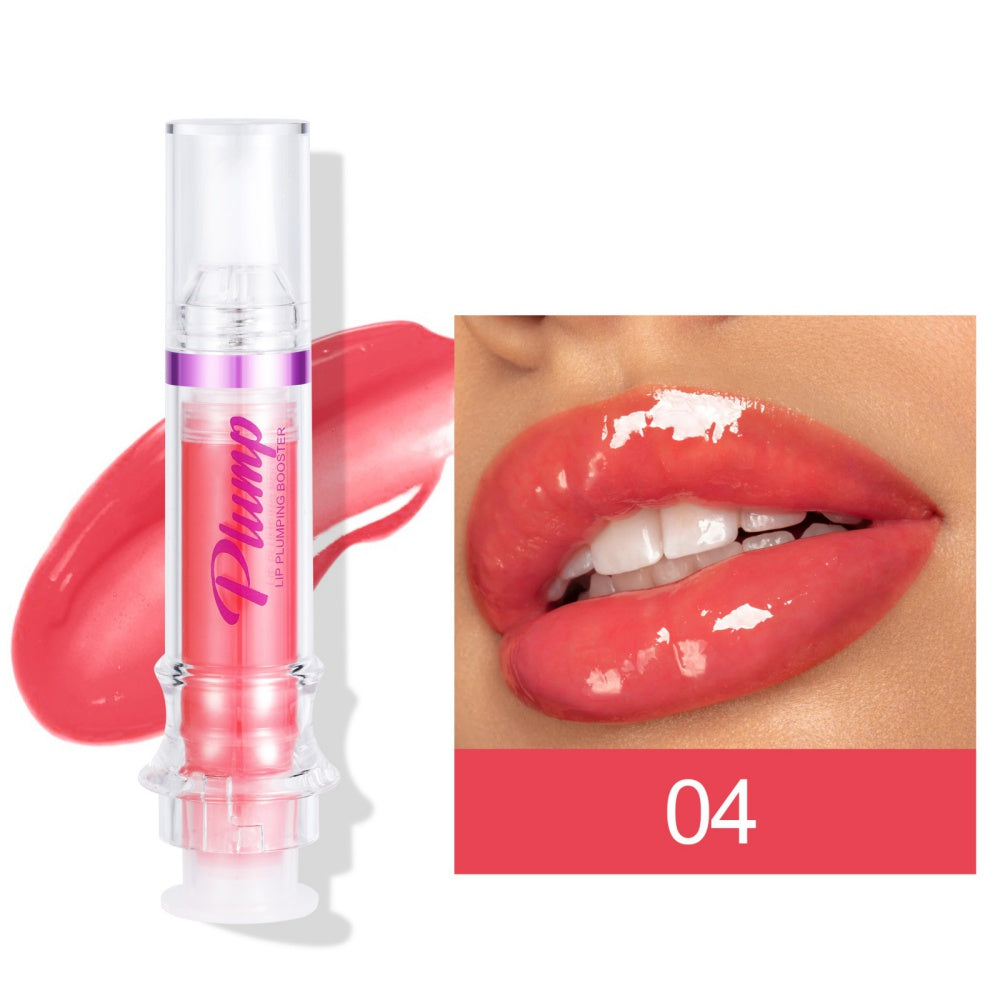 New Tube Lip Rich Lip Color Slightly Spicy Lip Honey Lip Glass Mirror Face Lip Mirror Liquid Lipstick أحمر شفاه سائل جديد غني بالألوان، بنكهة عسلية خفيفة، يشبه مرآة زجاجية للشفاه.