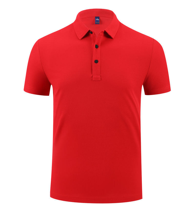 Polo Work Uniform Lapel-collar Short-sleeve Cultural Shirt قميص بولو للعمل، بياقة عريضة وأكمام قصيرة، بنمط ثقافي