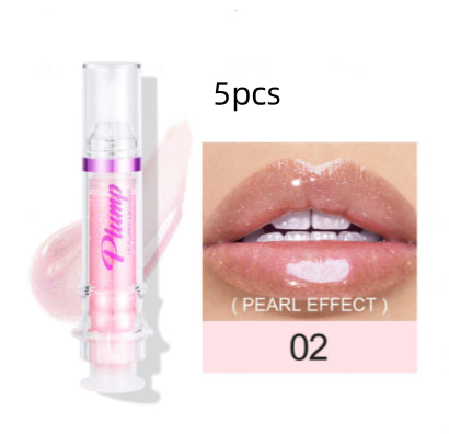 New Tube Lip Rich Lip Color Slightly Spicy Lip Honey Lip Glass Mirror Face Lip Mirror Liquid Lipstick أحمر شفاه سائل جديد غني بالألوان، بنكهة عسلية خفيفة، يشبه مرآة زجاجية للشفاه.