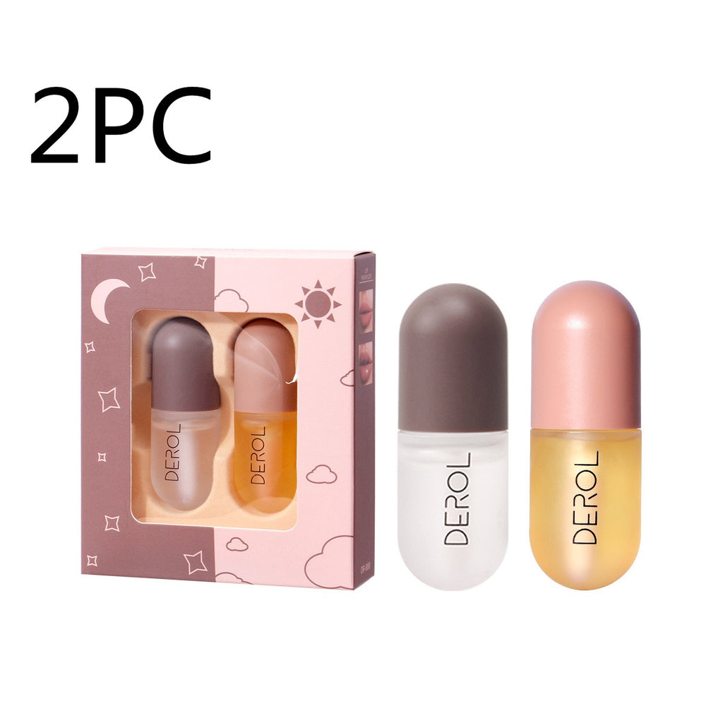 Day Night Instant Volume Lip Plumper Oil Clear Lasting Nourishing Repairing Reduce Lip Fine زيت تكبير الشفاه الفوري ليلاً ونهاراً، شفاف، يدوم طويلاً، مغذي، مرمم، يقلل من الخطوط الدقيقة، عناية تجميلية للشفاهLine Care Lip Beauty Cosmetic