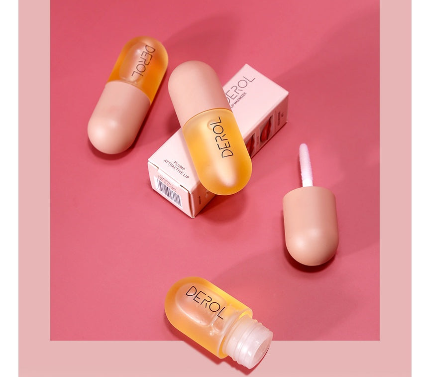 Day Night Instant Volume Lip Plumper Oil Clear Lasting Nourishing Repairing Reduce Lip Fine زيت تكبير الشفاه الفوري ليلاً ونهاراً، شفاف، يدوم طويلاً، مغذي، مرمم، يقلل من الخطوط الدقيقة، عناية تجميلية للشفاهLine Care Lip Beauty Cosmetic