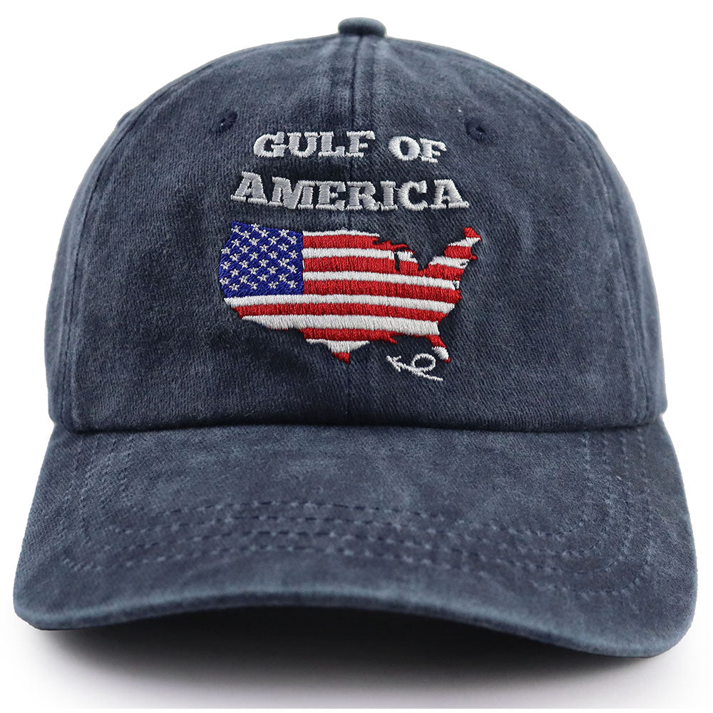 2pcs Gulf Of Patriotic Decorations Baseball Cap  قبعتان من قطعتين بتصميم خليج أمريكا للرجال والنساء، قبعة بتصميم علم أمريكا وخليج المكسيك، قبعة بيسبول مزينة بزخارف وطنية أمريكية، هدايا عيد ميلاد للأب والأم والصديق والمحارب القديم
