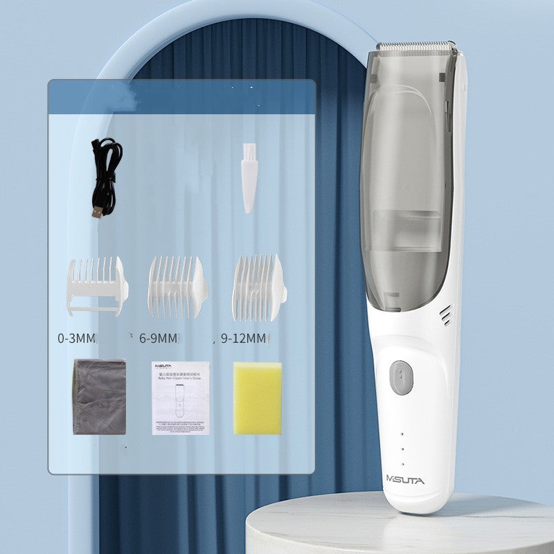 Baby Suction Type Electric Hair Clipper ماكينة حلاقة شعر كهربائية للأطفال تعمل بنظام الشفط