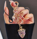 Fresh, Versatile Transparent Strawberry Phone Charmkeychain     سلسلة مفاتيح على شكل فراولة شفافة ومنعشة ومتعددة الاستخدامات للهاتف