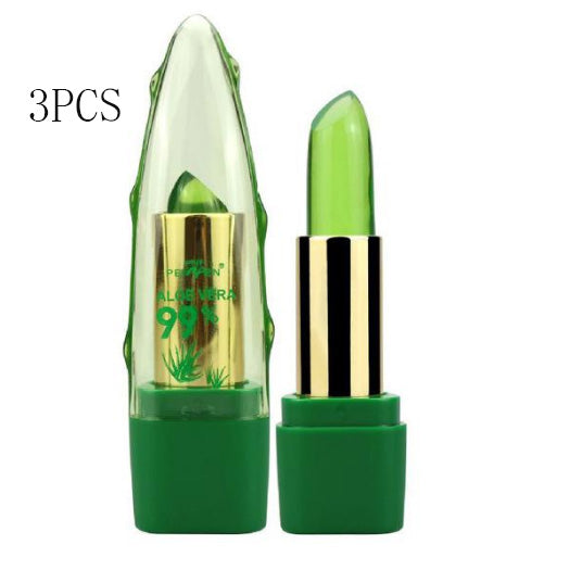 Aloe Vera Gel Color Changing Lipstick Gloss  Moisturizer Anti-drying Desalination Fine-grain Lip Blam Care Aloe Vera Gel Color Changing Lipstick Gloss Moisturizer Anti-drying Desalination