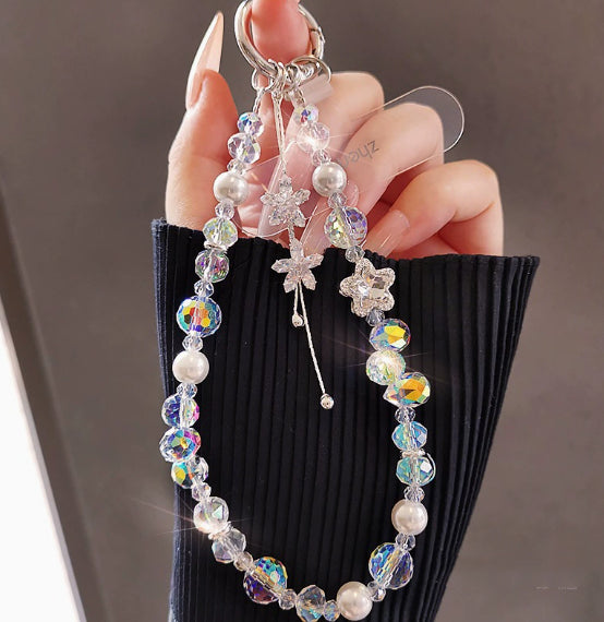Fashionable Light-luxury Crystal Phone Lanyard Hand-beaded Handheld Phone Chain