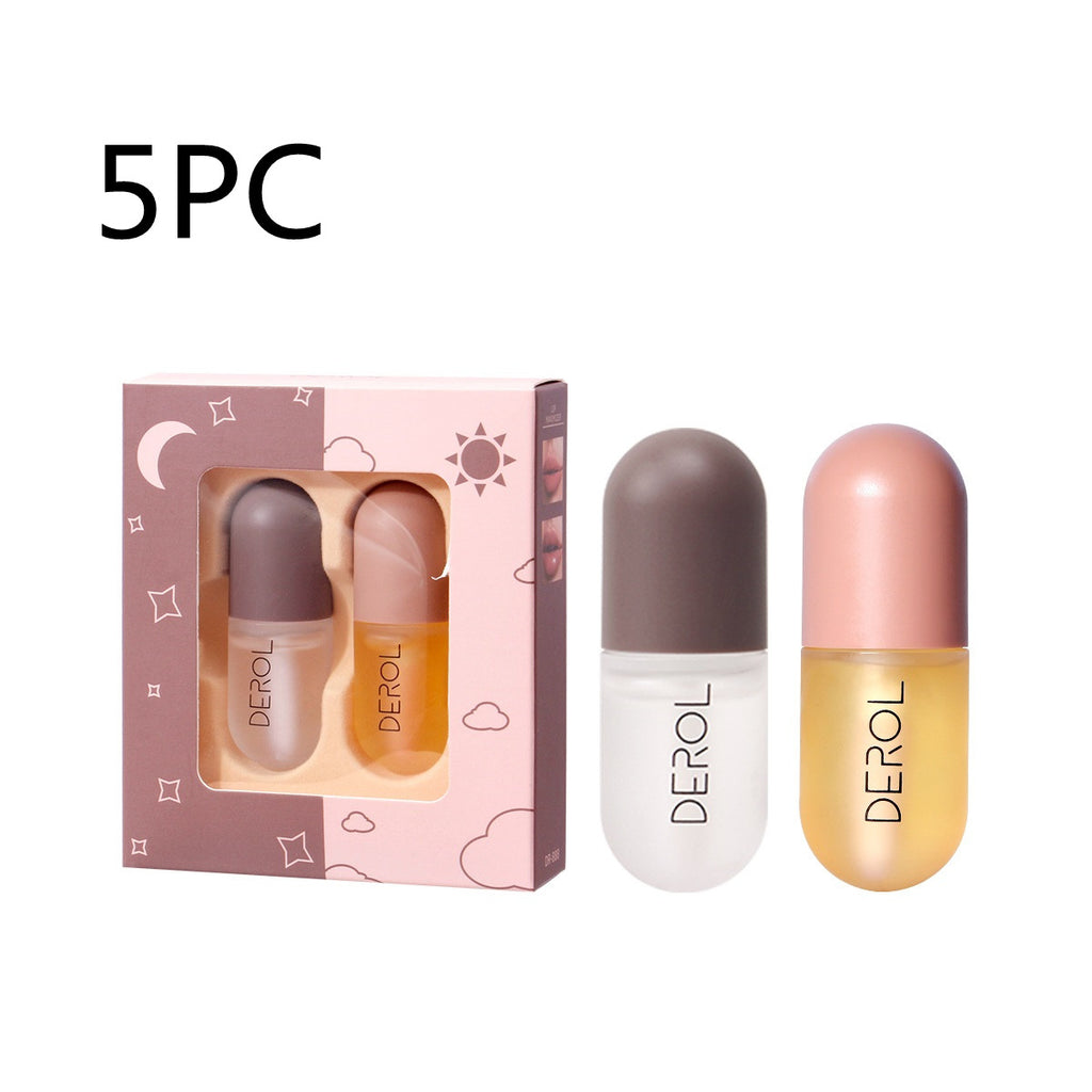Day Night Instant Volume Lip Plumper Oil Clear Lasting Nourishing Repairing Reduce Lip Fine زيت تكبير الشفاه الفوري ليلاً ونهاراً، شفاف، يدوم طويلاً، مغذي، مرمم، يقلل من الخطوط الدقيقة، عناية تجميلية للشفاهLine Care Lip Beauty Cosmetic