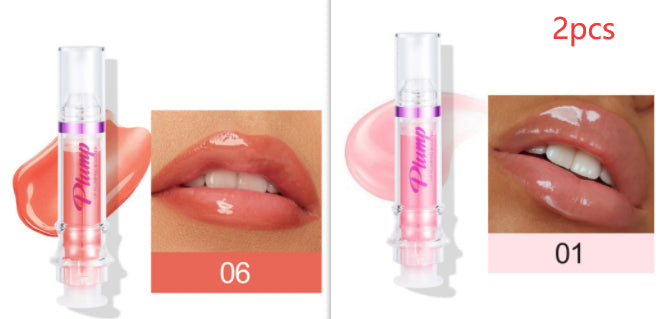 New Tube Lip Rich Lip Color Slightly Spicy Lip Honey Lip Glass Mirror Face Lip Mirror Liquid Lipstick أحمر شفاه سائل جديد غني بالألوان، بنكهة عسلية خفيفة، يشبه مرآة زجاجية للشفاه.