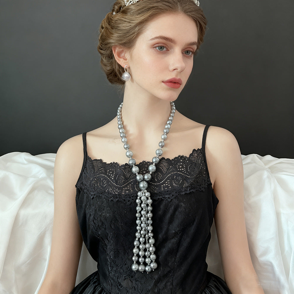 Elegant Sweater Chain Versatile Light Luxury High-end Accessory سلسلة سترة أنيقة، إكسسوار فاخر متعدد الاستخدامات وخفيف الوزن