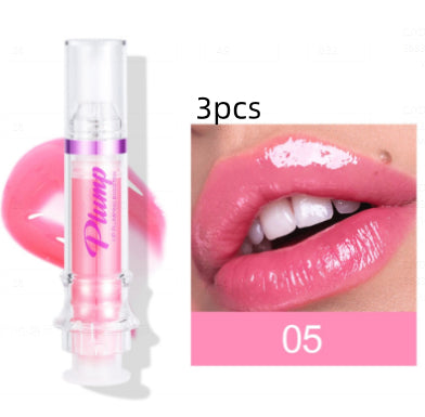 New Tube Lip Rich Lip Color Slightly Spicy Lip Honey Lip Glass Mirror Face Lip Mirror Liquid Lipstick أحمر شفاه سائل جديد غني بالألوان، بنكهة عسلية خفيفة، يشبه مرآة زجاجية للشفاه.