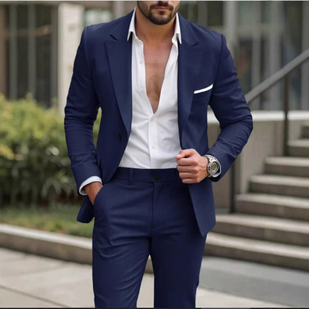 Always In Stock Mens Two-piece Business Professional Suit بدلة رجالية رسمية من قطعتين متوفرة دائماً