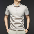 Business-Style Breathable Mens Short-Sleeve T-Shirt تيشيرت رجالي بأكمام قصيرة، مناسب للعمل، مصنوع من قماش يسمح بمرور الهواء.