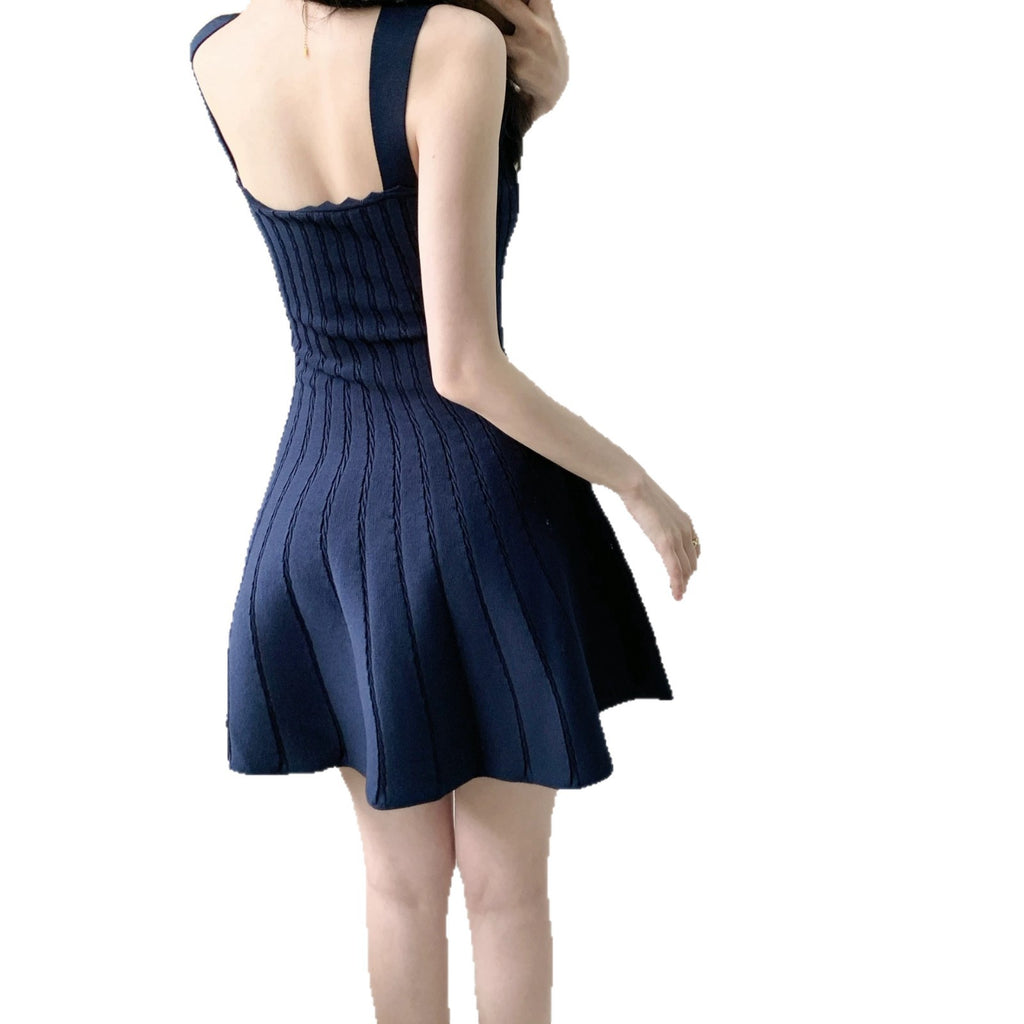 Elegant Short Audrey Hepburn-Style Little Black Dress Womens Summer فستان قصير أنيق أسود اللون على طراز أودري هيبورن، مناسب لفصل الصيف للنساء