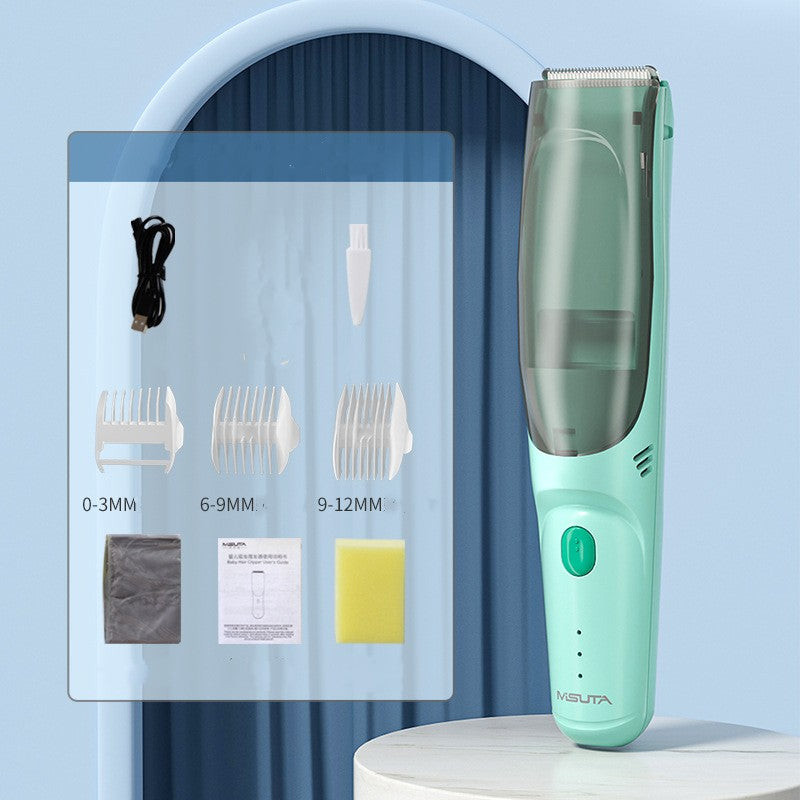 Baby Suction Type Electric Hair Clipper ماكينة حلاقة شعر كهربائية للأطفال تعمل بنظام الشفط