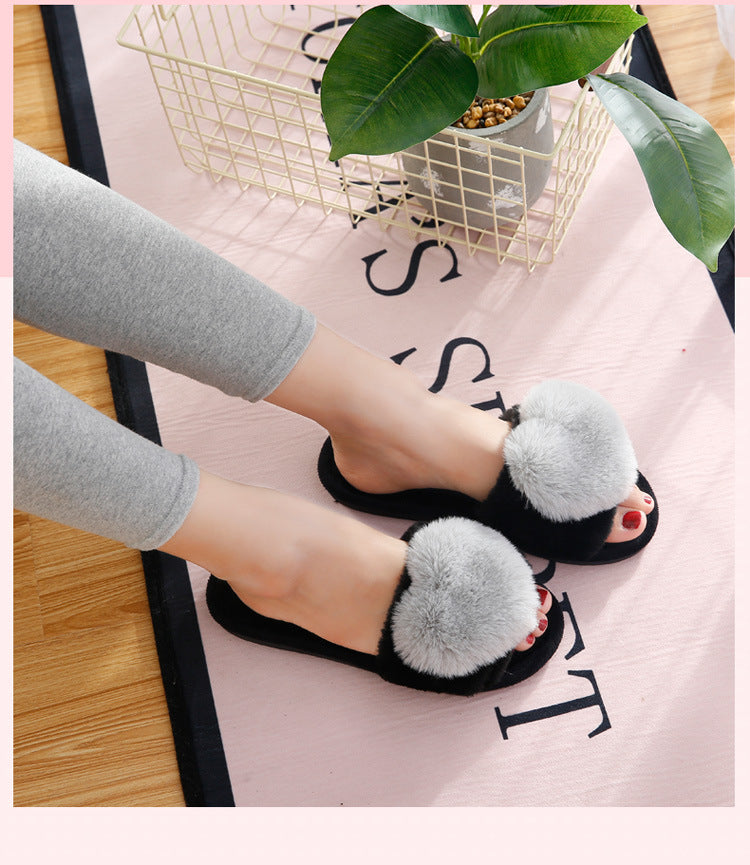 Plush Slippers Women's Cross Section To Keep Warm شباشب نسائية مخملية بتصميم متقاطع للحفاظ على الدفء