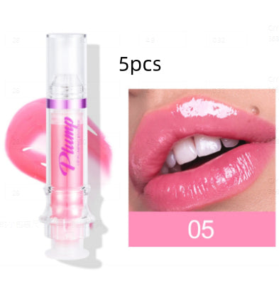 New Tube Lip Rich Lip Color Slightly Spicy Lip Honey Lip Glass Mirror Face Lip Mirror Liquid Lipstick أحمر شفاه سائل جديد غني بالألوان، بنكهة عسلية خفيفة، يشبه مرآة زجاجية للشفاه.