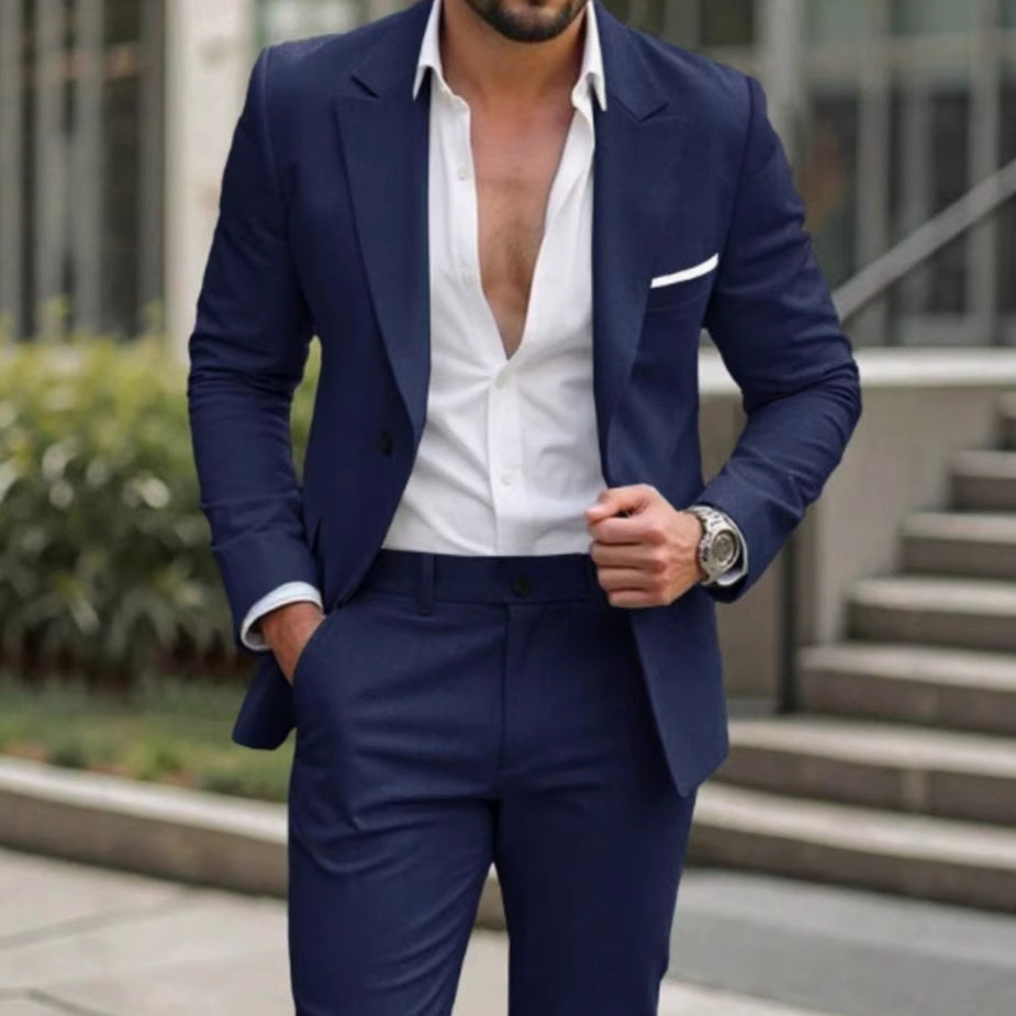 Always In Stock Mens Two-piece Business Professional Suit بدلة رجالية رسمية من قطعتين متوفرة دائماً