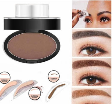 Eyebrow Powder Stamp Tint Stencil Kit Cosmetics Professional Makeup Waterproof Eye Brow Stamp Lift Eyebrow Enhancers Stencil Kit مجموعة قوالب تلوين وصبغة بودرة الحواجب، مستحضرات تجميل احترافية، مقاومة للماء، لرفع الحواجب، مجموعة قوالب مُحسّنة للحواجب