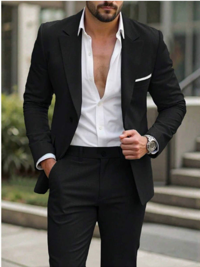 Always In Stock Mens Two-piece Business Professional Suit بدلة رجالية رسمية من قطعتين متوفرة دائماً