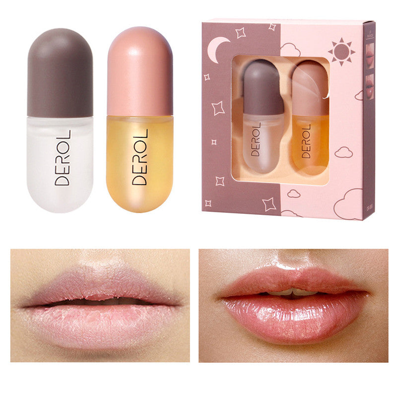 Day Night Instant Volume Lip Plumper Oil Clear Lasting Nourishing Repairing Reduce Lip Fine زيت تكبير الشفاه الفوري ليلاً ونهاراً، شفاف، يدوم طويلاً، مغذي، مرمم، يقلل من الخطوط الدقيقة، عناية تجميلية للشفاهLine Care Lip Beauty Cosmetic