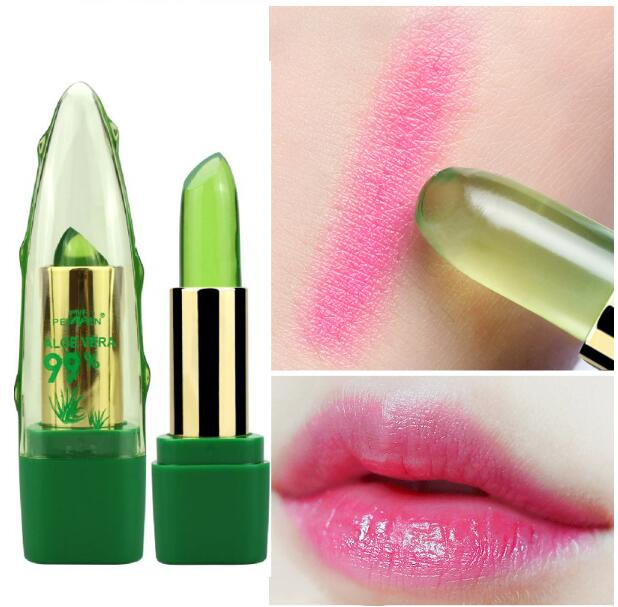 Aloe Vera Gel Color Changing Lipstick Gloss  Moisturizer Anti-drying Desalination Fine-grain Lip Blam Care Aloe Vera Gel Color Changing Lipstick Gloss Moisturizer Anti-drying Desalination