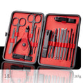 Professional Scissors Nail Clippers Set Ear Spoon Dead Skin Pliers Nail Cutting Pliers Pedicure Knife Nail Groove Trimmers مجموعة مقصات أظافر احترافية، ملعقة أذن، كماشة لإزالة الجلد الميت، كماشة لقص الأظافر، سكين باديكير، أداة تشذيب أخاديد الأظافر