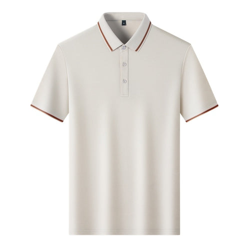 Business-Style Breathable Mens Short-Sleeve T-Shirt تيشيرت رجالي بأكمام قصيرة، مناسب للعمل، مصنوع من قماش يسمح بمرور الهواء.
