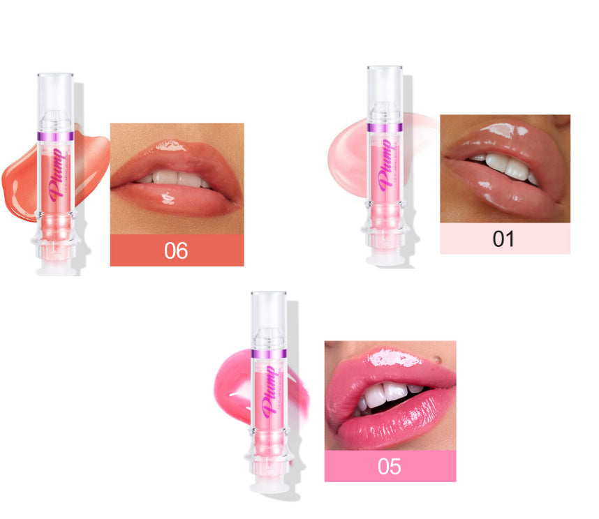 New Tube Lip Rich Lip Color Slightly Spicy Lip Honey Lip Glass Mirror Face Lip Mirror Liquid Lipstick أحمر شفاه سائل جديد غني بالألوان، بنكهة عسلية خفيفة، يشبه مرآة زجاجية للشفاه.
