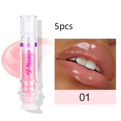 New Tube Lip Rich Lip Color Slightly Spicy Lip Honey Lip Glass Mirror Face Lip Mirror Liquid Lipstick أحمر شفاه سائل جديد غني بالألوان، بنكهة عسلية خفيفة، يشبه مرآة زجاجية للشفاه.