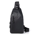 Black Sling Crossbody Backpack Shoulder Bag For Men Chest Bag حقيبة ظهر سوداء بحزام كتف للرجال، حقيبة صدر