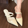 Pointed-toe Stiletto-heel Open-back Mules For Women أحذية نسائية مفتوحة من الخلف بكعب ستيليتو ومقدمة مدببة