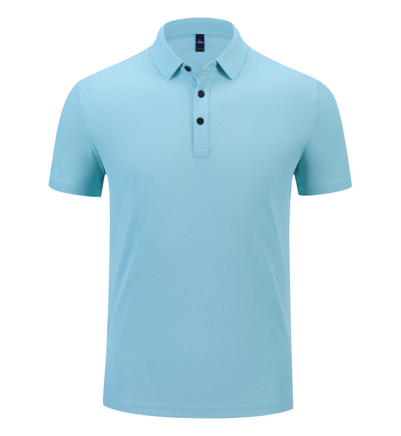 Polo Work Uniform Lapel-collar Short-sleeve Cultural Shirt قميص بولو للعمل، بياقة عريضة وأكمام قصيرة، بنمط ثقافي