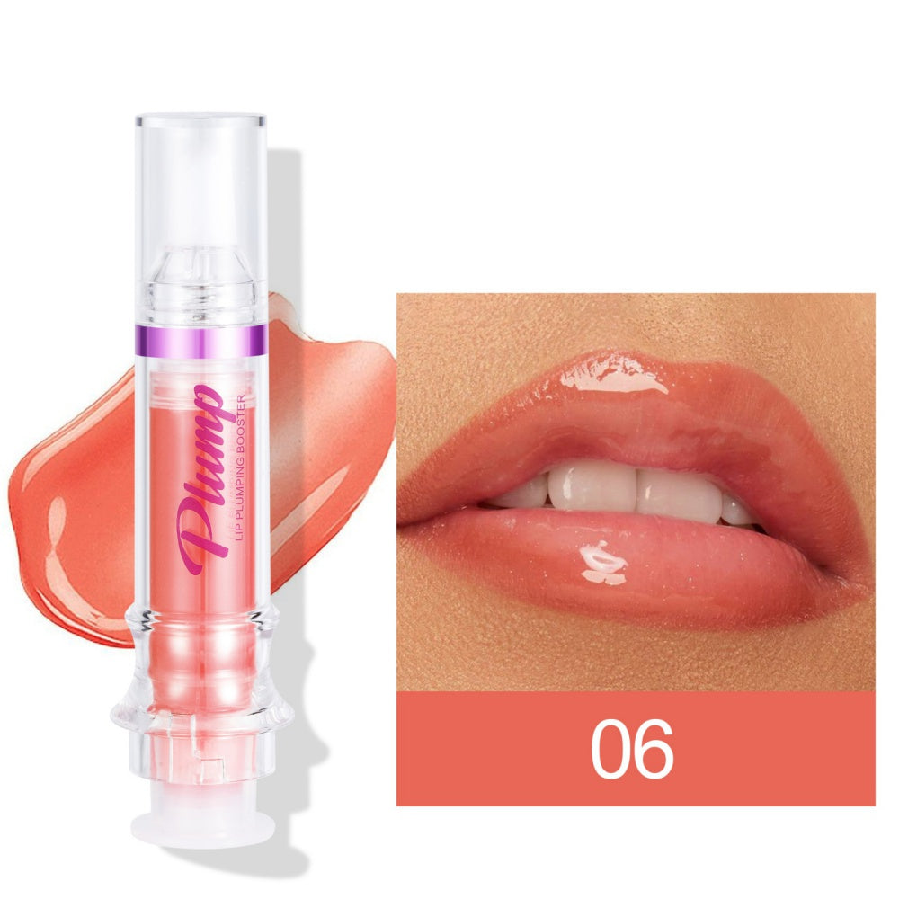 New Tube Lip Rich Lip Color Slightly Spicy Lip Honey Lip Glass Mirror Face Lip Mirror Liquid Lipstick أحمر شفاه سائل جديد غني بالألوان، بنكهة عسلية خفيفة، يشبه مرآة زجاجية للشفاه.