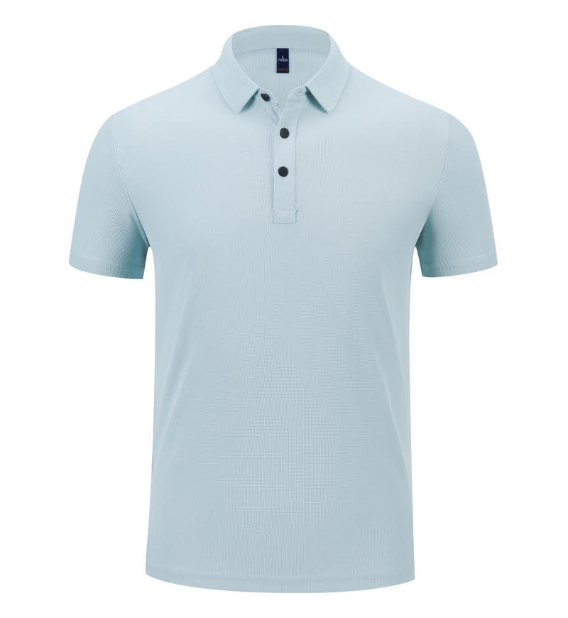 Polo Work Uniform Lapel-collar Short-sleeve Cultural Shirt قميص بولو للعمل، بياقة عريضة وأكمام قصيرة، بنمط ثقافي
