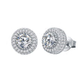 Hip Hop Zircon Stud Earrings – Sparkling Unisex Wedding Jewelry