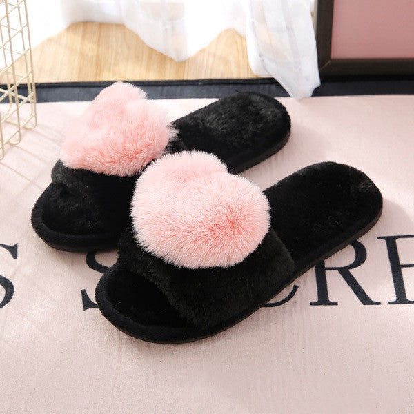Plush Slippers Women's Cross Section To Keep Warm شباشب نسائية مخملية بتصميم متقاطع للحفاظ على الدفء