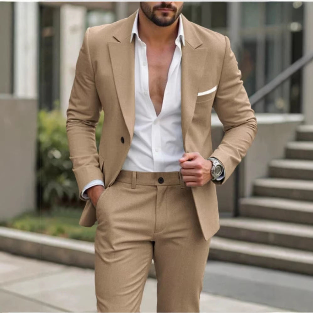 Always In Stock Mens Two-piece Business Professional Suit بدلة رجالية رسمية من قطعتين متوفرة دائماً